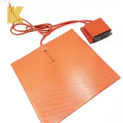 China Garment Shop 220v 230v Flexible Heating Mat Silicone Rubber Heating Pad With Digital Temperature Control for sale