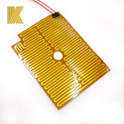 China Garment Shops 12V 24V Flexible Kapton Heater Pad Polyimide Heaters Film Heater With Adhesive for sale