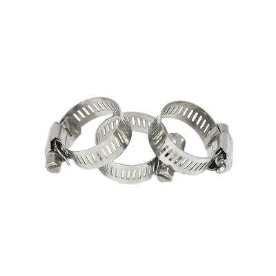 China Automobile Band Hose Clip Stainless Steel Worm Gear Drive Perforated Hose Clamps American Hose Clamps for sale