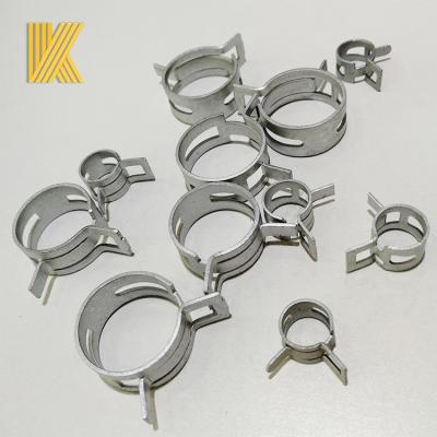 China Automobile 65Mn Spring Steel Type Hose Clamp With Dacromet Surface Treatment for sale