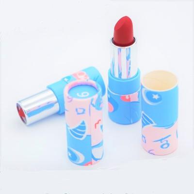 China Biodegradable custom lip tube silver eco friendly twisted up lipstick container paper cardboard tube for lipstick for sale