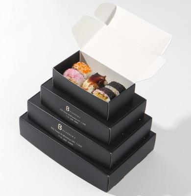 China Recyclable Black Disposable Takeout Sushi To Go Carton Box for sale