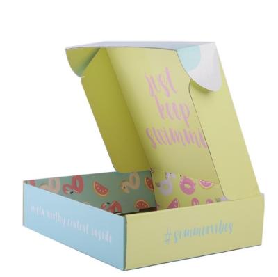 China Recycled Materials Eco - Friendly Colorful Cute Pink Blue Planes Corrugated Paper Packaging Shipping Box for sale