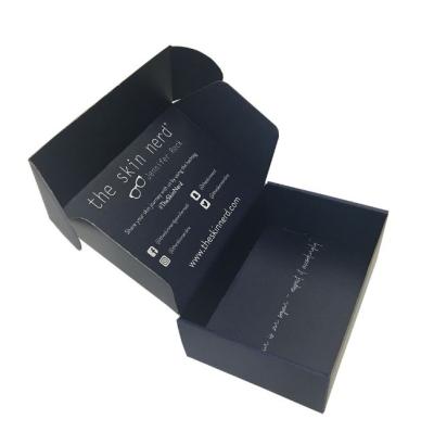 China High Grade Materials Black Recycled Logo Printing Black Paper Cardboard Luxury Custom Shipping Boxes Corrugated Boxes for sale