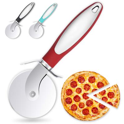 China Disposable Pizza Cutter Stainless Steel Pizza Cutter Wheel - Easy to Cut and Clean - Super Sharp Pizza Slicer - Dishwasher Safe - (Red) for sale