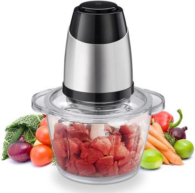 China Household Electric Food Chopper Processor with 1.2L Glass Bowl and 4 Stainless Steel Blades for Meat Fruit Vegetables Nuts Seasonings for sale