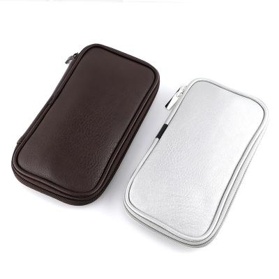 China Small Dress Cosmetics Brushes Case Pouch With Zipper Women Makeup Brush Cosmetic Bag for sale