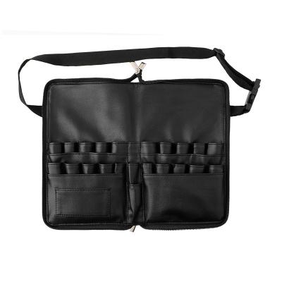 China Professional Large Capacity Dress Cosmetics Brushes With Waist Bag Women Makeup Brush Belt Cosmetic Bag for sale