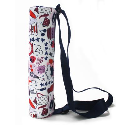 China Custom Printed Insulated Box Beer Holder Insulated Cooler Wine Bottle Bag Single Canvas Cotton for sale