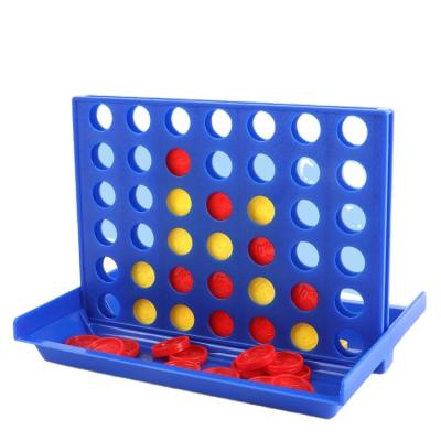 China Mini Plastic Portable Intelligent Educational Large Eco-friendly Material Outdoor Yard Kids Classic Desk Connect Four 4 In One Row Chess Toys for sale