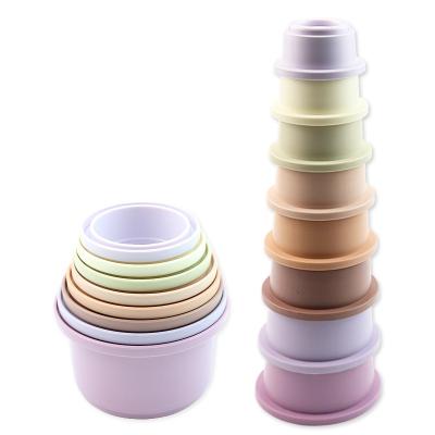 China DIY TOY New BPA FREE Colorful Silicone Stack Toys, Petal Flexible Silicone Stacking Cups, CPC Approval Silicone Stacking Tower Cups for sale