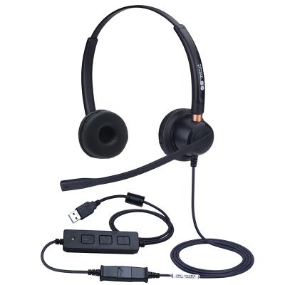 China Dh91D Call Center Operator USB Computer Network Phone Headset Plantronics QD Connection To Adjust Volume Mute DH91D for sale