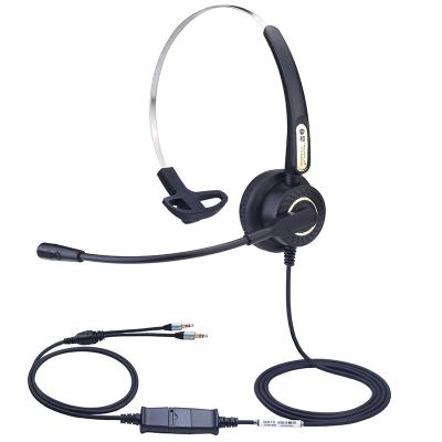 China Dual Ear Cotton Dh70 Call Center Operator 3.5mm Soft MIC Plug Earphone Headset Plantronics QD Interface Connection for sale