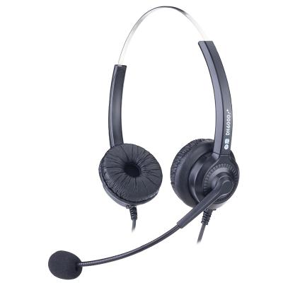 China Dh600d hearing protection rj09 call center plug in phone use customer service center headset headset for sale