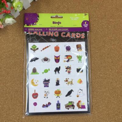 China Non-Toxic Custom Printing Bingo Card Halloween Art Paper Game Card Playing Card For Kids for sale