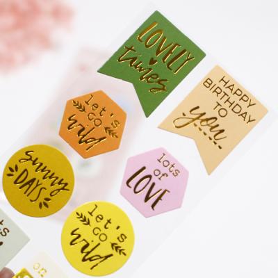 China Custom self-adhesive decorative sticker kiss cut label paper sticker sheet for decoration for sale