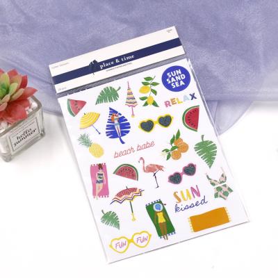 China Promotional Gifts China CMYK Custom Color Printed Glitter Self Adhesive Die Cut Paper Stickers for sale