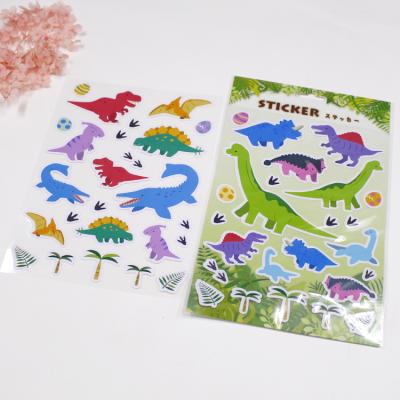 China Popular Custom Dinosaur Animal Design Cartoon Vinyl PVC Waterproof Wall Sticker for sale