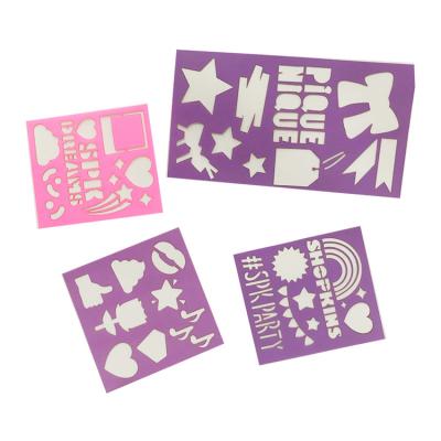 China High quality kids pp educational drawing tools drawing stencil set plastic numbers and letters for kids for sale