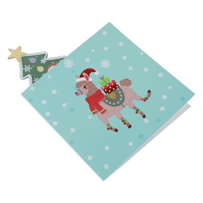 China China Theme Novelty Design Standard Size Wholesale Greeting Card For Christmas Day for sale