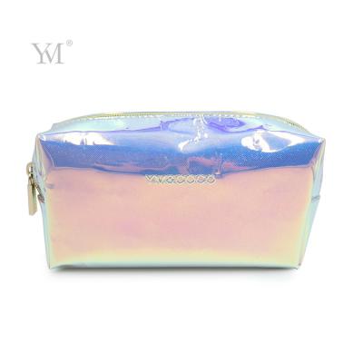 China Holographic custom wholesale private label fashion makeup bag portable tpu cosmetic bags pouch for sale