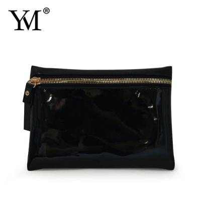 China Wholesale Security Promotion Gift OEM Custom Shaped Black Zipper Waterproof PVC Cosmetic Bag for sale