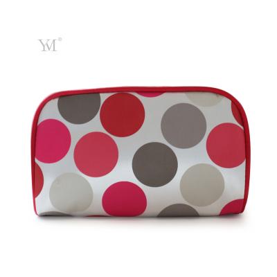 China Travel/Makeup Woman/Leisure/Life Satin Cosmetic Make Up Toiletry Gift Clutch Bag Custom for sale