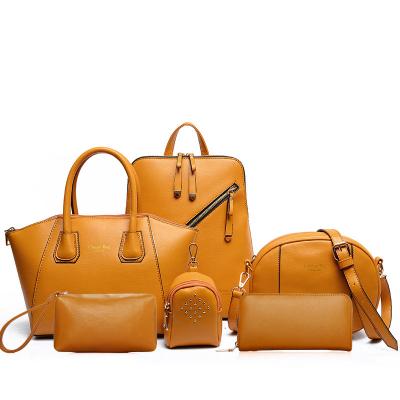 China Large-capacity European and American single-shoulder bag mother-in-law six-piece fashion handbags for sale