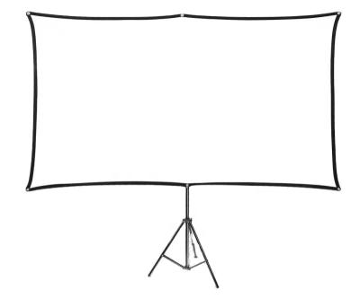 China Portable Foldable 100 Inch Tripod Support Projector Screen With Bag for sale