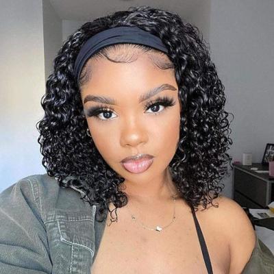 China Jerry Curl Factory Wholesale Handmade Headband Wigs Customize Wigs for sale