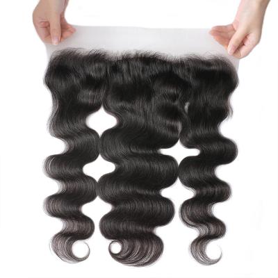 China 100% Brazilian Remy Human Hair Natural Hairline Body Wave Closure 13x4 Hair 4x4 Headband Silk Bottom Lace Ear To Ear Lace Closure for sale