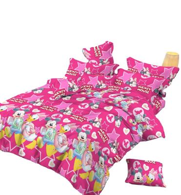 China Memory Rose Polyester Floral Scatter Printed Microfiber Fabric For Bed Sheets Wholesale for sale