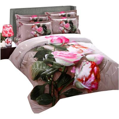 China Memory New Fashion 3D Printed Bedspread Sets Fabric , Polyester Microfiber 3d Bedding Set Fabric for sale