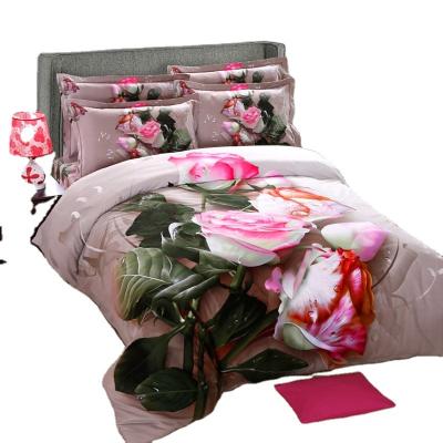 China Memory New Fashion 3D Printed Bedspread Sets Fabric , Polyester Microfiber 3d Bedding Set Fabric for sale