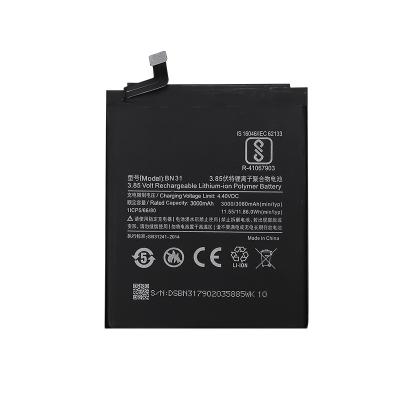 China Original Cell Phone China Mobile Phone Li-ion Polymer Battery BN31 For Xaiomi MI Battery 5X for sale