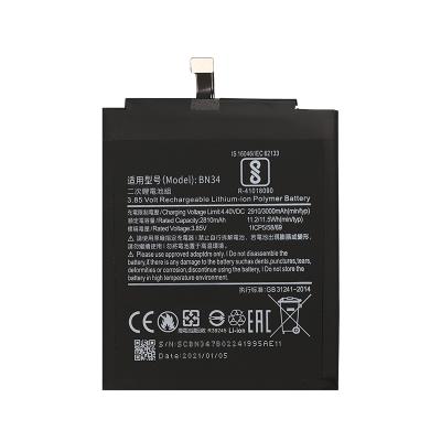 China Original Mobile Phone Replacement For Xiaomi Redmi 5A BN34 3000mAh Truly High Quality Phone Battery Capac for sale