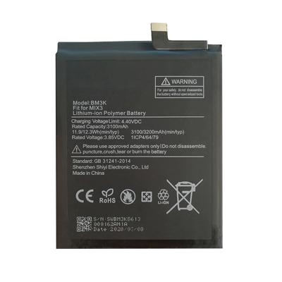 China Excellent 3100mAH BM3K Mobile Phone Battery 0 Cycle Quality For Xiaomi Mix 3 BM3K for sale