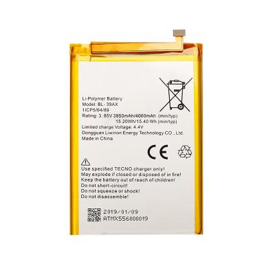 China Mobile Phone X556 Original Replacement 4000mah Standard Li-ion Mobile Phones Battery for infinix 4 pro BL-39AX hot for sale