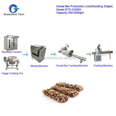 China Cereal Bar Production Line GTS-G300M Cereal Bar Granola Bar Production Line (for molding shape) 300-400kg/h for sale