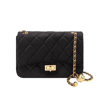 China Lady Diamond Lattice Velvet Feminine Hot Sale Ladies Crossbody Ladies Bag Cloth Mini Crossbody Handbag For Women for sale