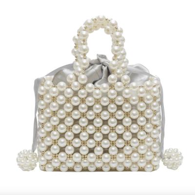 China 2020 fashion pearl bag chain ladies beaded handbag luxury handmade evening+bags female purse for women for sale