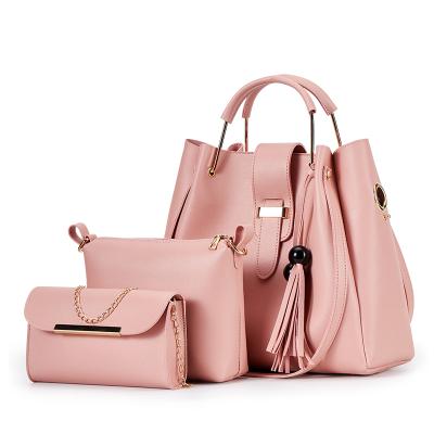 China Lady Set Stylish College Designer Tote Bags Set Handbags 3 PCs for sale