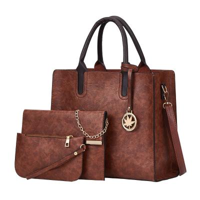 China Lady Factory Wholesale PU Leather Purses Handbags Sets For Women for sale