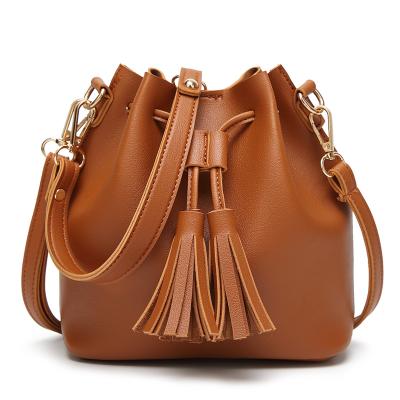 China 100% High Quality Eco-friendly Hot Sale Celebrity PU Leather Bucket Bags for sale