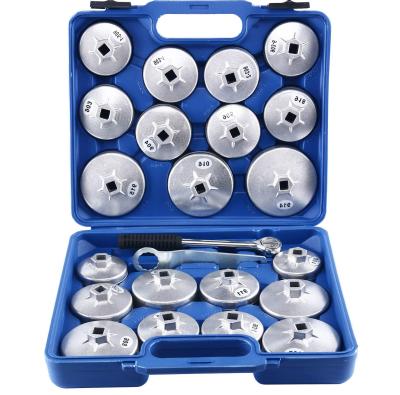 China Auto Repair Tools 23pcs Automotive Oil Filter Removal Wrench Cup Type Aluminum Wrench Tool Kit for sale