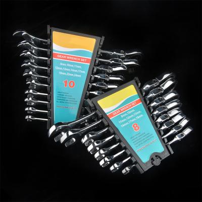 China High Quality Car Repair Ratchet Combination Spindle Nut Wrench Set for sale