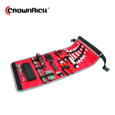 China CROWNRICH 70pcs DIY Tools Tool Kit with Foldable Tool Bag for sale