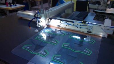 China Advanced Textile Industry CNC Template Sewing Machine , Interlock Sewing Machine Without Slip for sale