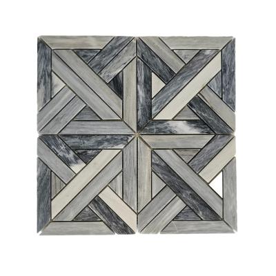 China China modern blue natural marble mosaic tile for kitchen splash bathroom wall and floor decoration size quality for sale