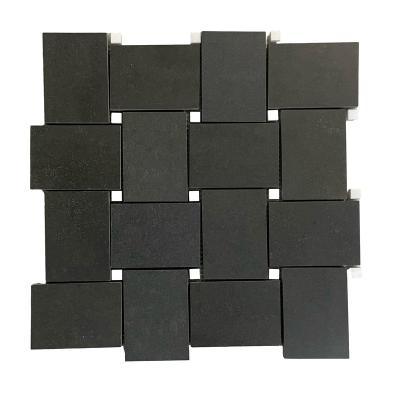 China Modern Basalt Tile Natural Stone Mosaic For Decoration Interior And Exterior Cultured Stone for sale